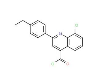 8-chloro-2-(4-ethylphenyl)quinoline-4-carbonyl chloride - chemical structure image