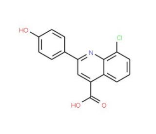 8-chloro-2-(4-hydroxyphenyl)quinoline-4-carboxylic acid - chemical structure image