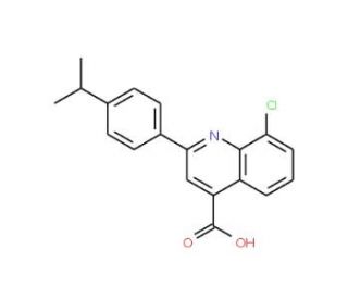 8-Chloro-2-(4-isopropylphenyl)quinoline-4-carboxylic acid - chemical structure image