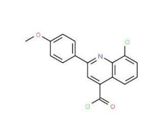 8-chloro-2-(4-methoxyphenyl)quinoline-4-carbonyl chloride - chemical structure image