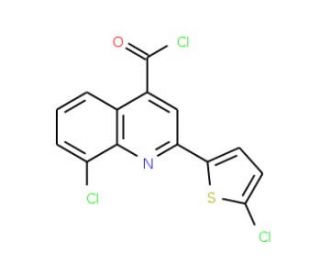 8-chloro-2-(5-chloro-2-thienyl)quinoline-4-carbonyl chloride - chemical structure image