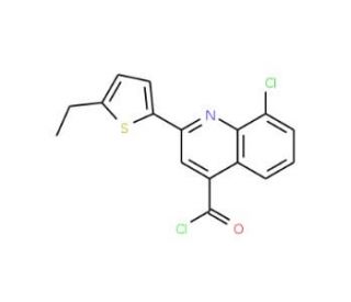 8-chloro-2-(5-ethyl-2-thienyl)quinoline-4-carbonyl chloride - chemical structure image