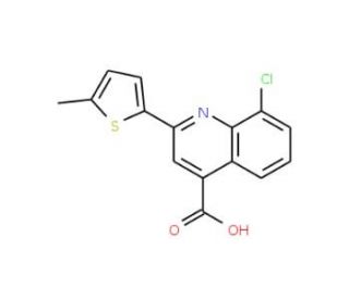 8-Chloro-2-(5-methylthien-2-yl)quinoline-4-carboxylic acid - chemical structure image