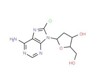 8-Chloro-2&prime;-deoxyadenosine (CAS 85562-55-6) - chemical structure image