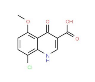 8-Chloro-4-hydroxy-5-methoxyquinoline-3-carboxylic acid (CAS 63010-42-4) - chemical structure image