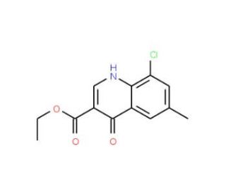 8-Chloro-4-hydroxy-6-methylquinoline-3-carboxylic acid ethyl ester (CAS 338795-13-4) - chemical structure image