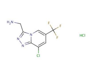 [8-chloro-6-(trifluoromethyl)-[1,2,4]triazolo[3,4-a]pyridin-3-yl]methanamine hydrochloride - chemical structure image
