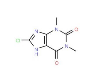 8-Chlorotheophylline (CAS 85-18-7) - chemical structure image