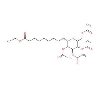 8-Ethoxycarbonyloctanoyl-2&prime;,3&prime;,4&prime;,6-tetra-O-acetyl-&beta;-D-galactopyranoside - chemical structure image
