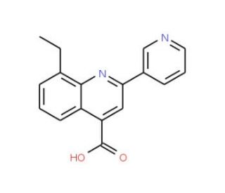 8-ethyl-2-pyridin-3-ylquinoline-4-carboxylic acid - chemical structure image