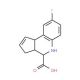 8-Fluoro-3a,4,5,9b-tetrahydro-3H-cyclopenta[c]-quinoline-4-carboxylic acid (CAS 354816-24-3) - chemical structure image