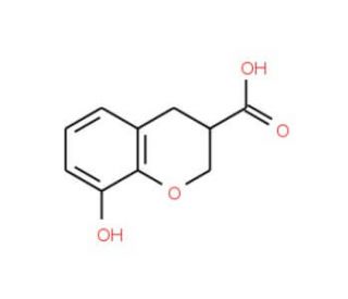8-hydroxychromane-3-carboxylic acid - chemical structure image