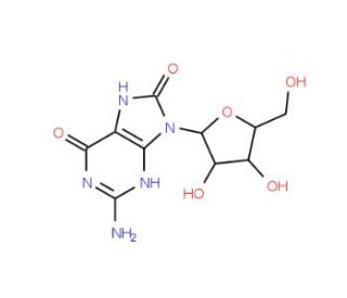 8-Hydroxyguanosine (CAS 3868-31-3) - chemical structure image