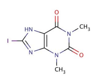 8-iodo-1,3-dimethyl-3,9-dihydro-1H-purine-2,6-dione - chemical structure image