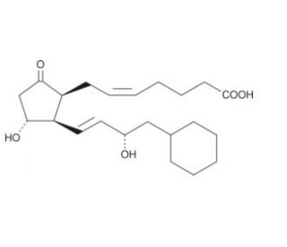 8-iso-16-cyclohexyl-tetranor Prostaglandin E2 (CAS 53319-30-5) - chemical structure image