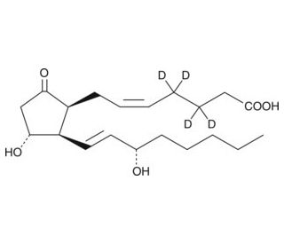 8-iso Prostaglandin E<sub>2</sub>-d4 (CAS 27415-25-4 (unlabeled)) - chemical structure image