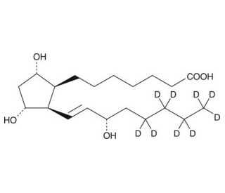 8-iso Prostaglandin F1&alpha;-d9 (CAS 26771-96-0 (unlabeled)) - chemical structure image