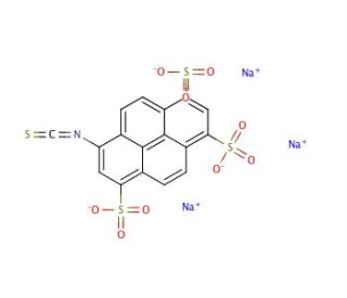 8-Isothiocyanatopyrene-1,3,6-trisulfonic acid trisodium salt (CAS 51987-57-6) - chemical structure image