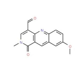 8-methoxy-2-methyl-1-oxo-1,2-dihydrobenzo[b]-1,6-naphthyridine-4-carbaldehyde (CAS 88752-83-4) - chemical structure image