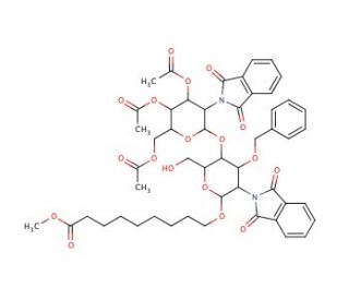 8-Methoxycarbonyloctyl-2-deoxy-2-phthalimido-3-O-benzyl-4-O-(3&prime;,4&prime;,6&prime;-tri-O-acetyl-2&prime;-deoxy-2&prime;-phthalimido-&beta;-D-glucopyranosyl