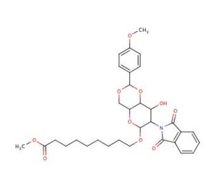 8-Methoxycarbonyloctyl-2-deoxy-2-phthalimido-4,6-O-(methoxybenzylidene)-&beta;-D-glucopyranoside (CAS 359436-88-7) - chemical stru