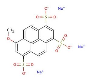 8-Methoxypyrene-1,3,6-trisulfonic acid trisodium salt (CAS 82962-86-5) - chemical structure image