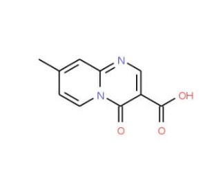 8-methyl-4-oxo-4H-pyrido[1,2-a]pyrimidine-3-carboxylic acid (CAS 34662-59-4) - chemical structure image