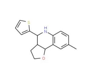 8-Methyl-4-thiophen-2-yl-2,3,3a,4,5,9b-hexahydro-furo[3,2-c]quinoline - chemical structure image
