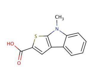 8-methyl-8H-thieno[2,3-b]indole-2-carboxylic acid - chemical structure image