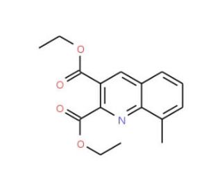 8-Methyl-quinoline-2,3-dicarboxylic acid diethyl ester (CAS 892874-76-9) - chemical structure image