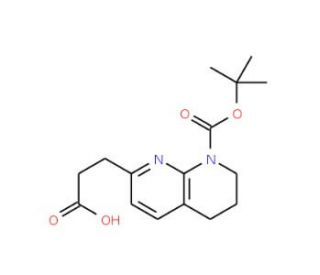 8-N-Boc-5,6,7,8-Tetrahydro-1,8-Naphthyridin-2-propoinic acid (CAS 886362-45-4) - chemical structure image