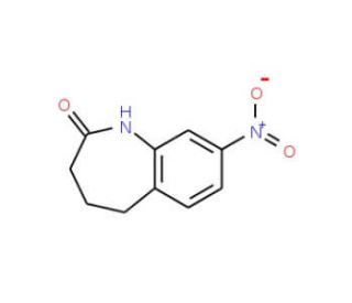 8-Nitro-1,3,4,5-tetrahydro-benzo[b]azepin-2-one (CAS 22246-79-3) - chemical structure image