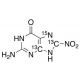 8-Nitroguanine-4,8-13C2-7-15N (CAS 1215708-85-2) - chemical structure image