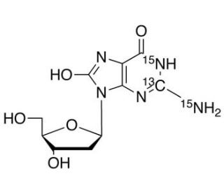8-Oxo-2&prime;-deoxyguanosine-13C,15N2 - chemical structure image