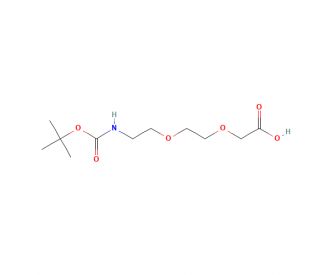 8-tert-Butyloxycarbonylamino-3,6-dioxaoctanoic Acid (CAS 108466-89-3) - chemical structure image
