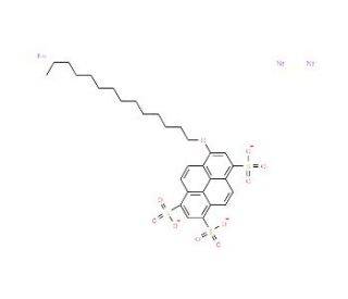 8-Tetradecyloxypyrene-1,3,6-trisulfonic acid trisodium salt - chemical structure image