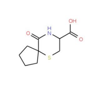 (8S)-10-oxo-6-thia-9-azaspiro[4.5]decane-8-carboxylic acid - chemical structure image