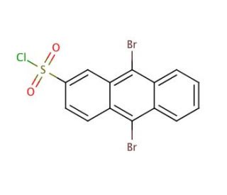 9,10-Dibromoanthracene-2-sulfonyl Chloride (CAS 210174-74-6) - chemical structure image