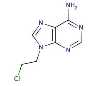 9-(2-Chloro-ethyl)-9H-purin-6-ylamine (CAS 19255-48-2) - chemical structure image