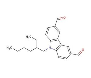 9-(2-Ethylhexyl)carbazole-3,6-dicarboxaldehyde (CAS 169051-20-1) - chemical structure image
