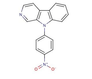 9-(4&prime;-Nitrophenyl)-9H-pyrido[3,4-b]indole (CAS 219959-85-0) - chemical structure image