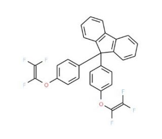 9,9-Bis(4-trifluorovinyloxyphenyl)fluorene (CAS 134130-20-4) - chemical structure image