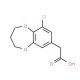(9-Chloro-3,4-dihydro-2H-benzo[b][1,4]dioxepin-7-yl)-acetic acid - chemical structure image
