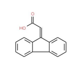 9-Fluorenylideneacetic acid (CAS 4425-73-4) - chemical structure image