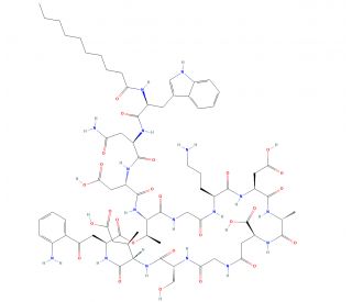 9-L-&beta;-Aspartic acid-daptomycin (CAS 123180-72-3) - chemical structure image