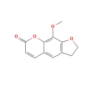 9-Methoxy-2,3-dihydrofuro[3,2-g]coumarin (CAS 3779-03-1) - chemical structure image
