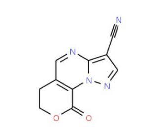 9-oxo-6,9-dihydro-7H-pyrano[4,3-e]pyrazolo[1,5-a]pyrimidine-3-carbonitrile - chemical structure image