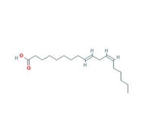 9(Z),12(E)-Octadecadienoic acid (CAS 2420-55-5) - chemical structure image