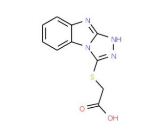 (9H-Benzo[4,5]imidazo[2,1-c][1,2,4]triazol-3-yl-sulfanyl)-acetic acid - chemical structure image