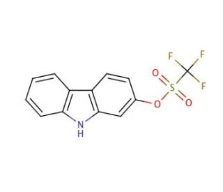 9H-Carbazol-2-yl trifluoromethanesulfonate (CAS 870703-52-9) - chemical structure image